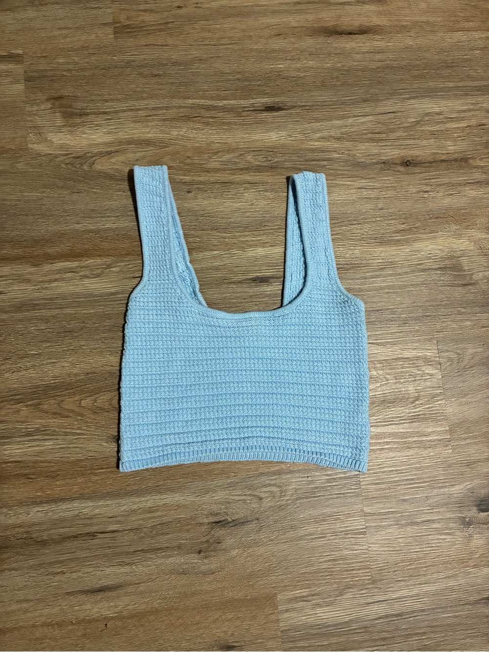 Streetwear Society Light Blue Knit Crop Tank